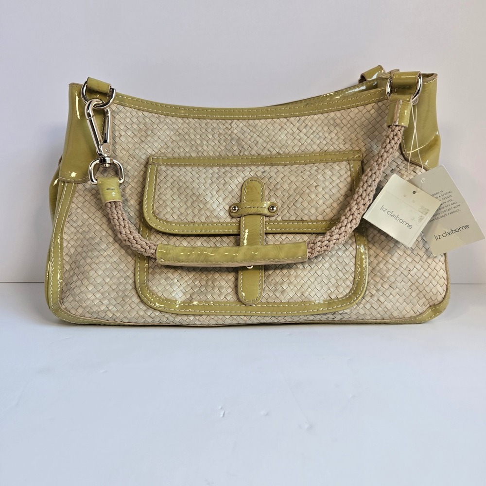 Liz Claiborne Handbag Straw Women OS Sage Green Woven Canton Straw HBRUC709